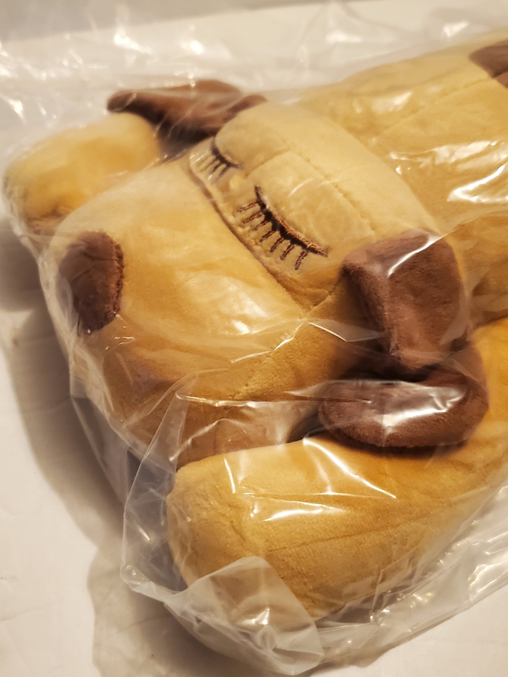 Brown & Beige Sleeping Dog Plush Toy Stuffed Animal, Soft Cuddly Pet, Medium